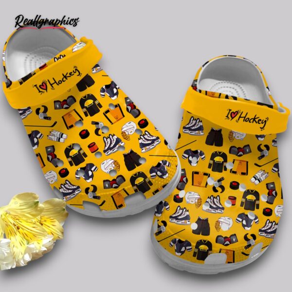 hockey print clogs