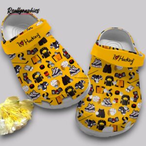hockey print clogs