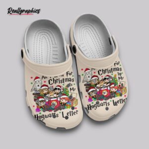 hogwarts christmas crocs - all i want is my letter unisex clogs