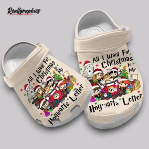 hogwarts christmas crocs - all i want is my letter unisex clogs