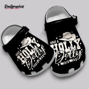 holly dolly christmas crocs - non slip unisex clogs