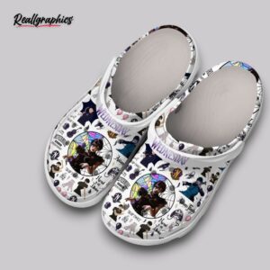 horror movie crocs - wednesday & web print classic clogs