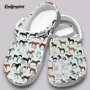 horse print waterproof clogs - equestrian design shoes