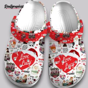 i love lucy christmas crocs - classic white clogs