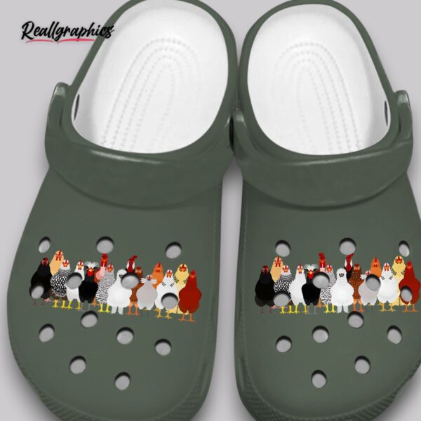 iron on chicken crocs - unisex classic clogs
