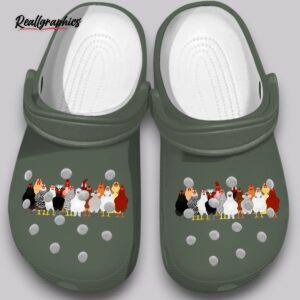 iron on chicken crocs - unisex classic clogs
