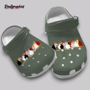iron on chicken crocs - unisex classic clogs