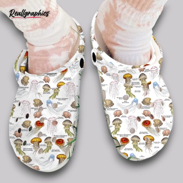 jellyfish print clogs - ocean theme shoes