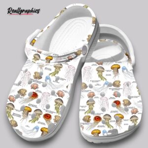 jellyfish print clogs - ocean theme shoes