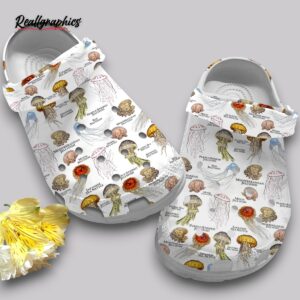 jellyfish print clogs - ocean theme shoes