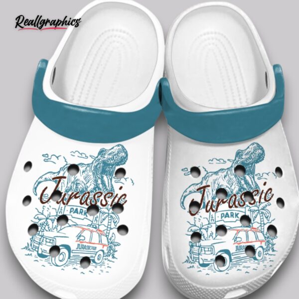 jurassic crocs unisex dinosaur print clogs - waterproof
