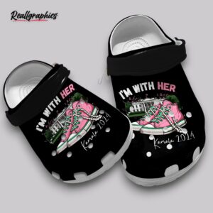 kamala 2024 crocs i'm with her, unisex breathable clogs