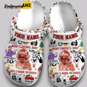 lebowski christmas clogs - custom name holiday shoes