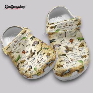 lizard print clogs - fun reptile shoes for women & men