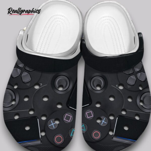 love game playstation clogs - printed gaming shoes