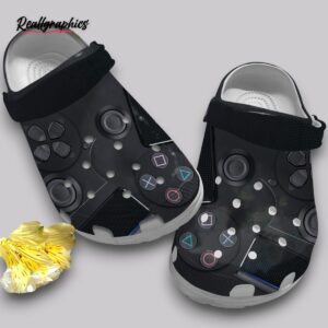 love game playstation clogs - printed gaming shoes