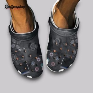 love game playstation clogs - printed gaming shoes