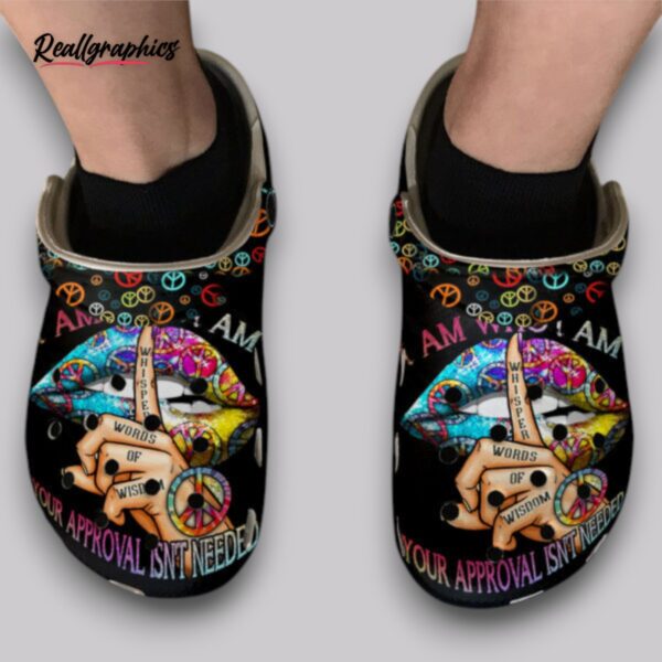 love hippie clogs - floral peace sign women's shoes