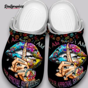 love hippie clogs - floral peace sign women's shoes