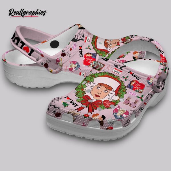 lucy christmas pink crocs - classic holiday clogs