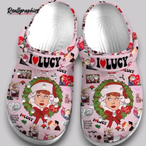 lucy christmas pink crocs - classic holiday clogs