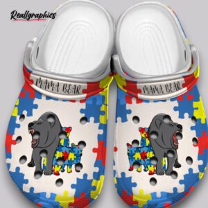 Mama Bear Slippers - Cute Bear Paw Print Fuzzy Slippers