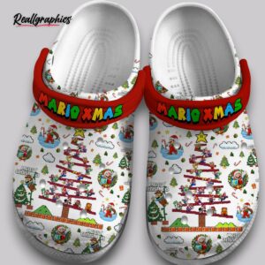mario christmas tree crocs - classic holiday clogs