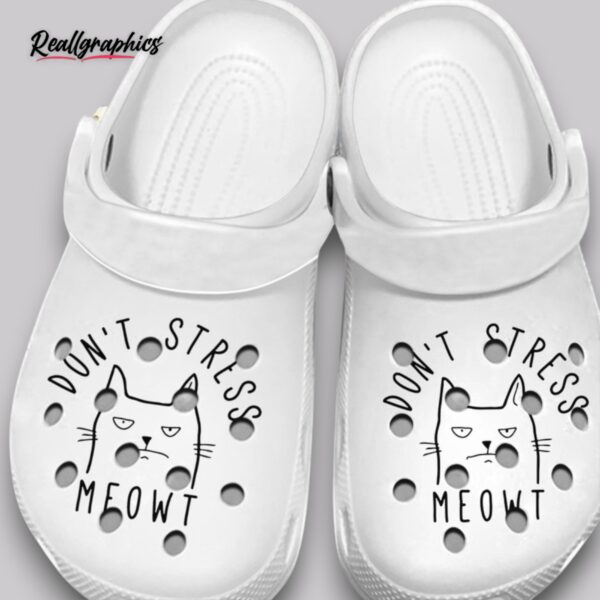 meowt stress free crocs - unisex classic clogs (new)