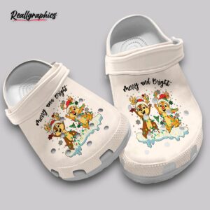 merry & bright 3d printed crocs - unisex classic clogs