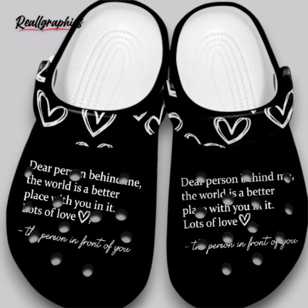 non slip crocs the person in front - black unisex clogs