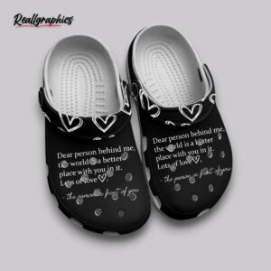 non slip crocs the person in front - black unisex clogs