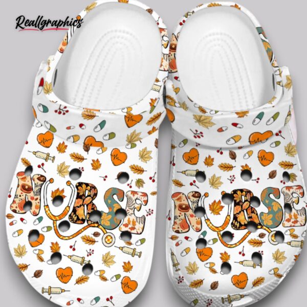 nurse print crocs - unisex water resistant clogs
