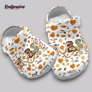 nurse print crocs - unisex water resistant clogs