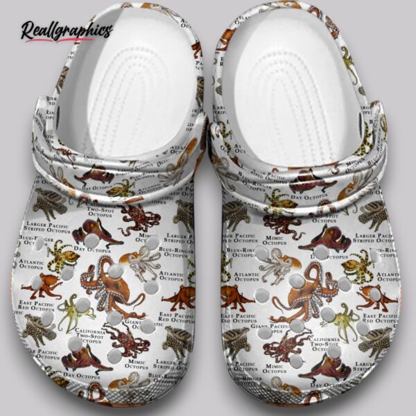 octopus clogs ocean creature print shoes