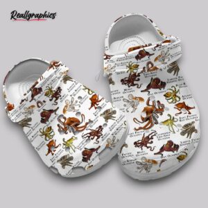 octopus clogs ocean creature print shoes