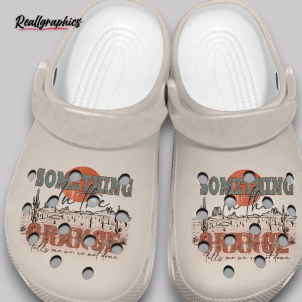 orange design crocs - unisex classic clogs