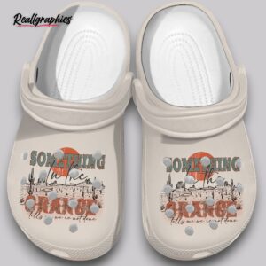 orange design crocs - unisex classic clogs
