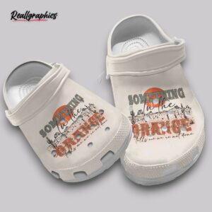 orange design crocs - unisex classic clogs