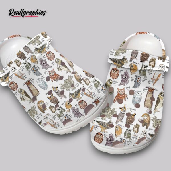 owls print 3d clogs - unique design comfort shoes