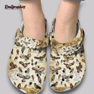 owls print clogs - women's & men's slip on shoes