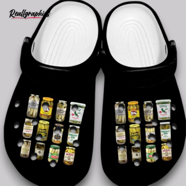 pickle crocs unisex classic clogs - funny food print shoes