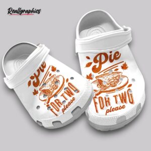 pie slice crocs unisex non slip clogs - pie for two print