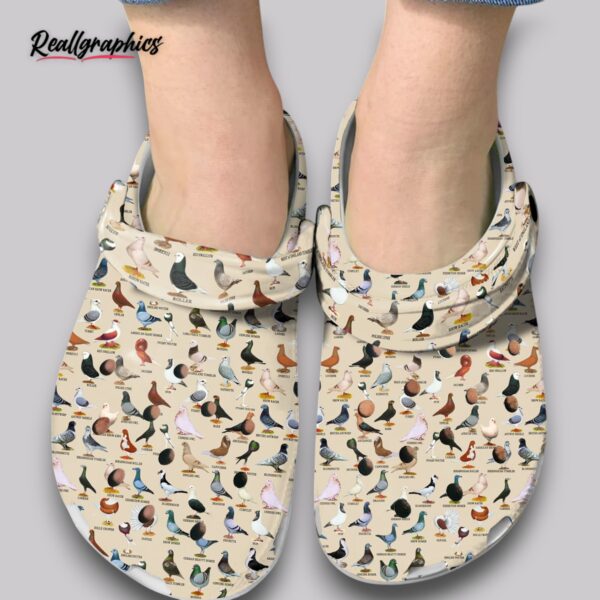 pigeon print clogs wild bird species design shoes