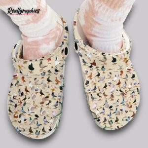 pigeon print clogs wild bird species design shoes