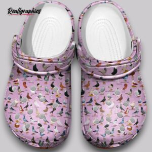 pink pigeon print clogs - women's comfortable slip on shoes