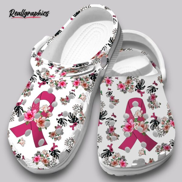 pink ribbon clogs - breast cancer awareness shoes