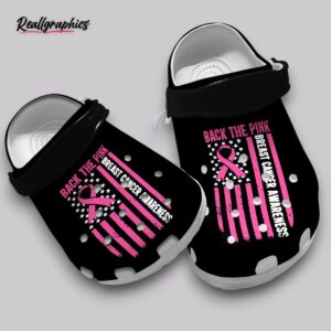 pink ribbon crocs breast cancer awareness unisex clogs
