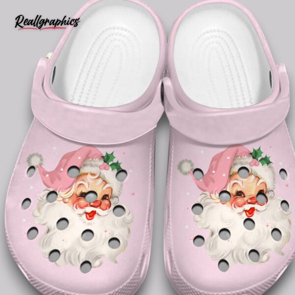 pink santa crocs - unisex water resistant clogs