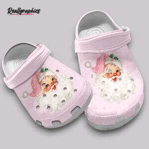 pink santa crocs - unisex water resistant clogs