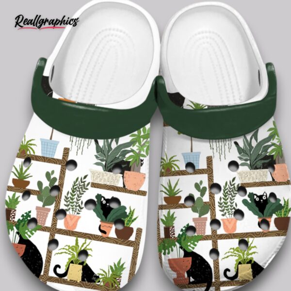 plant cat crocs - water resistant unisex clogs for cat lovers